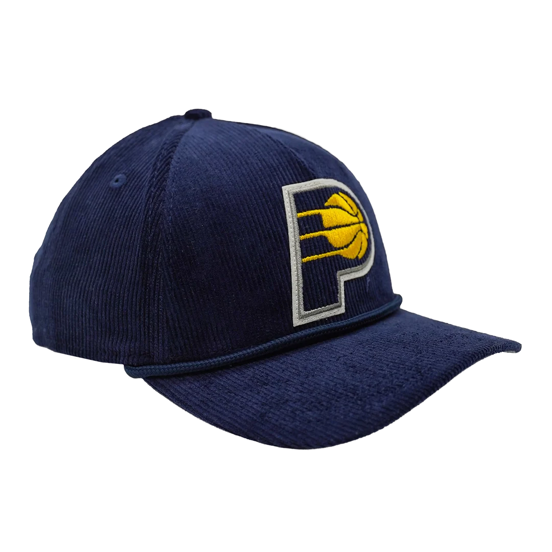 Adult Indiana Pacers Solid Corduroy AF 9Forty Hat in Navy by New Era 2 Adult Indiana Pacers Solid Corduroy AF 9Forty Hat in Navy by New Era