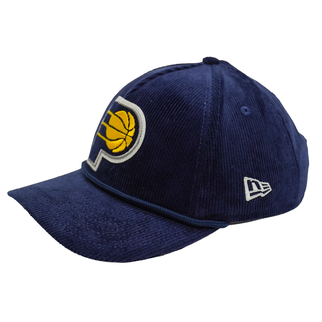 Adult Indiana Pacers Solid Corduroy AF 9Forty Hat in Navy by New Era 3 Adult Indiana Pacers Solid Corduroy AF 9Forty Hat in Navy by New Era