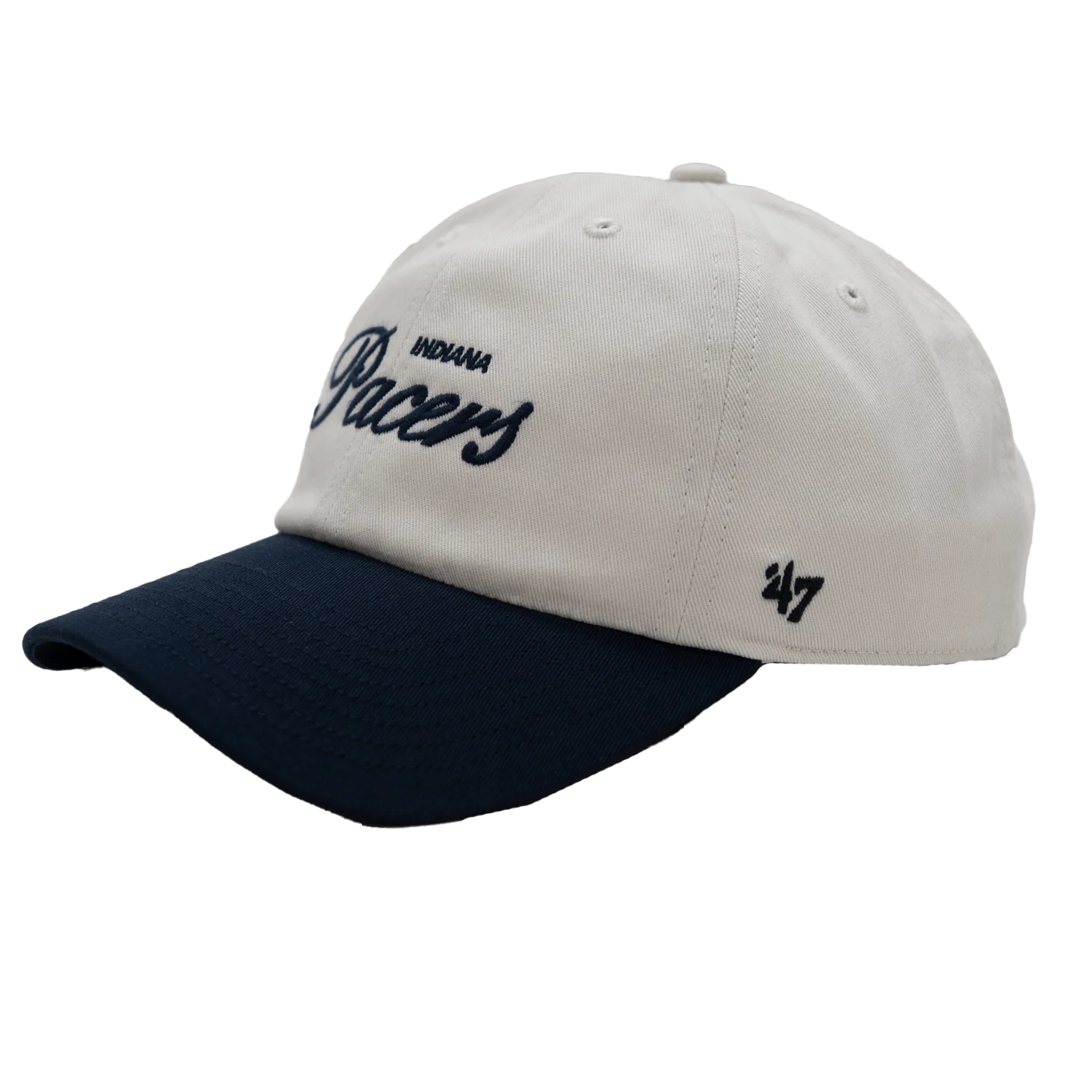 Adult Indiana Pacers Foundational Clean Up Hat in Navy by '47 3 Adult Indiana Pacers Foundational Clean Up Hat in Navy by '47
