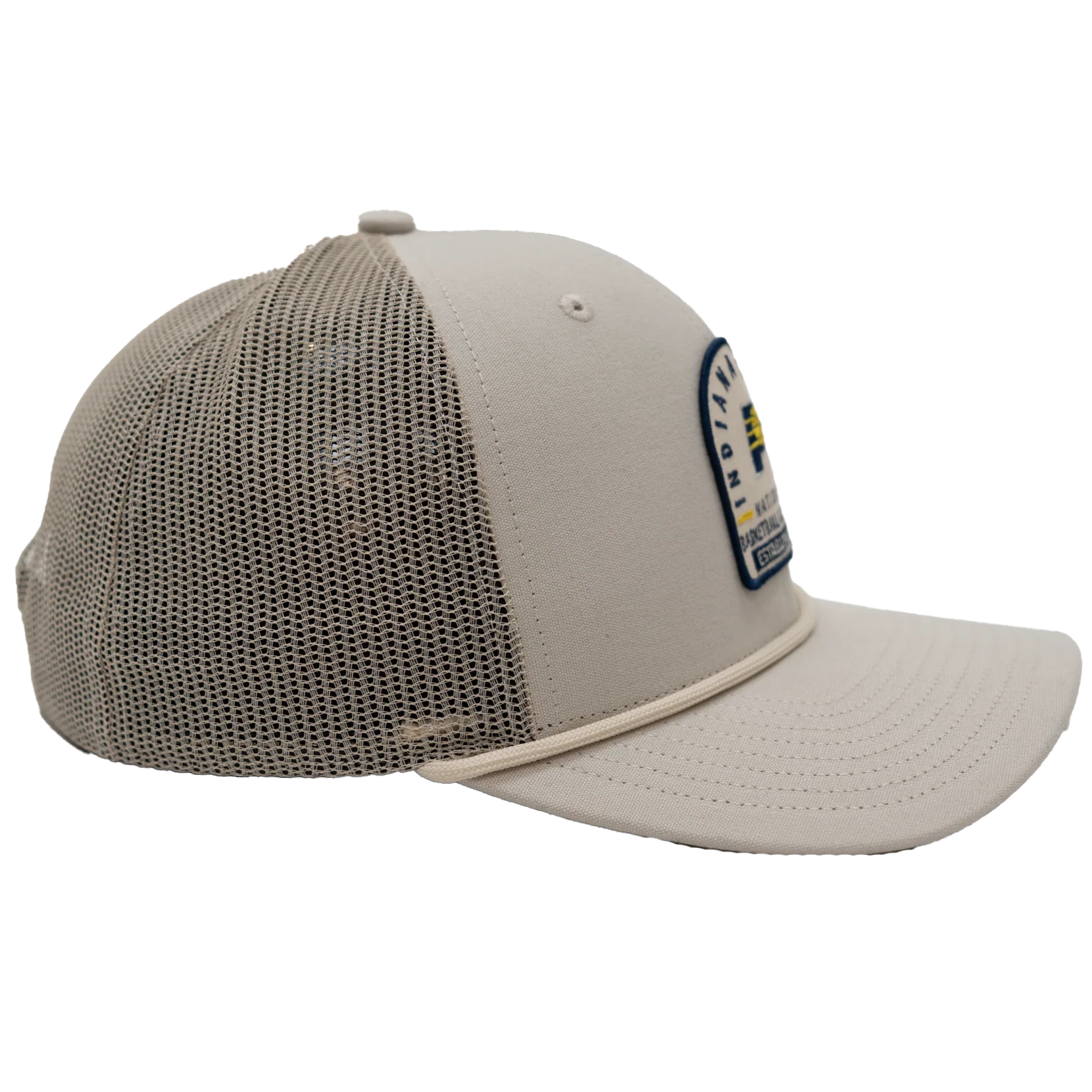Adult Indiana Pacers Grvstn Trucker Hat in Natural by '47 2 Adult Indiana Pacers Grvstn Trucker Hat in Natural by '47