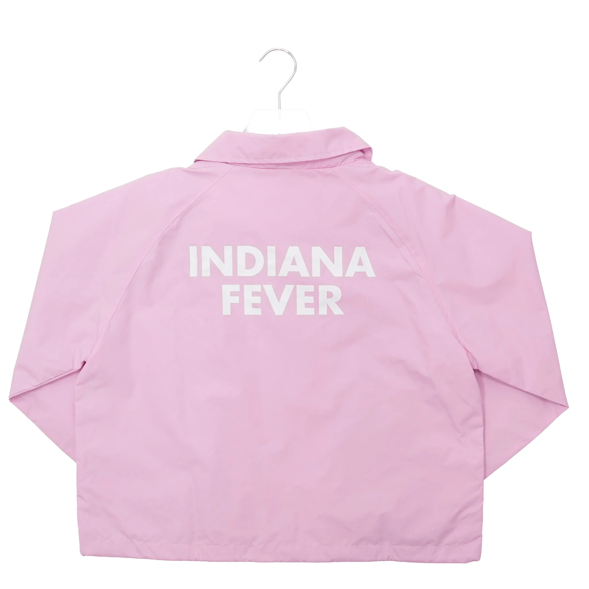 Women's Indiana Fever Crop Coaches Full-Snap Front Jacket in Pink by New Era