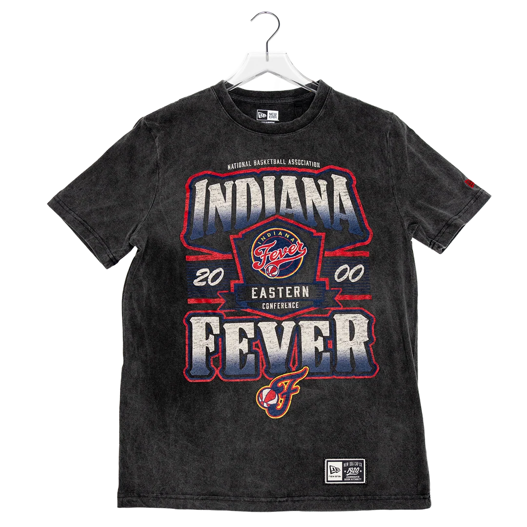 Adult Indiana Fever Mineral Washed T-shirt in Black by New Era