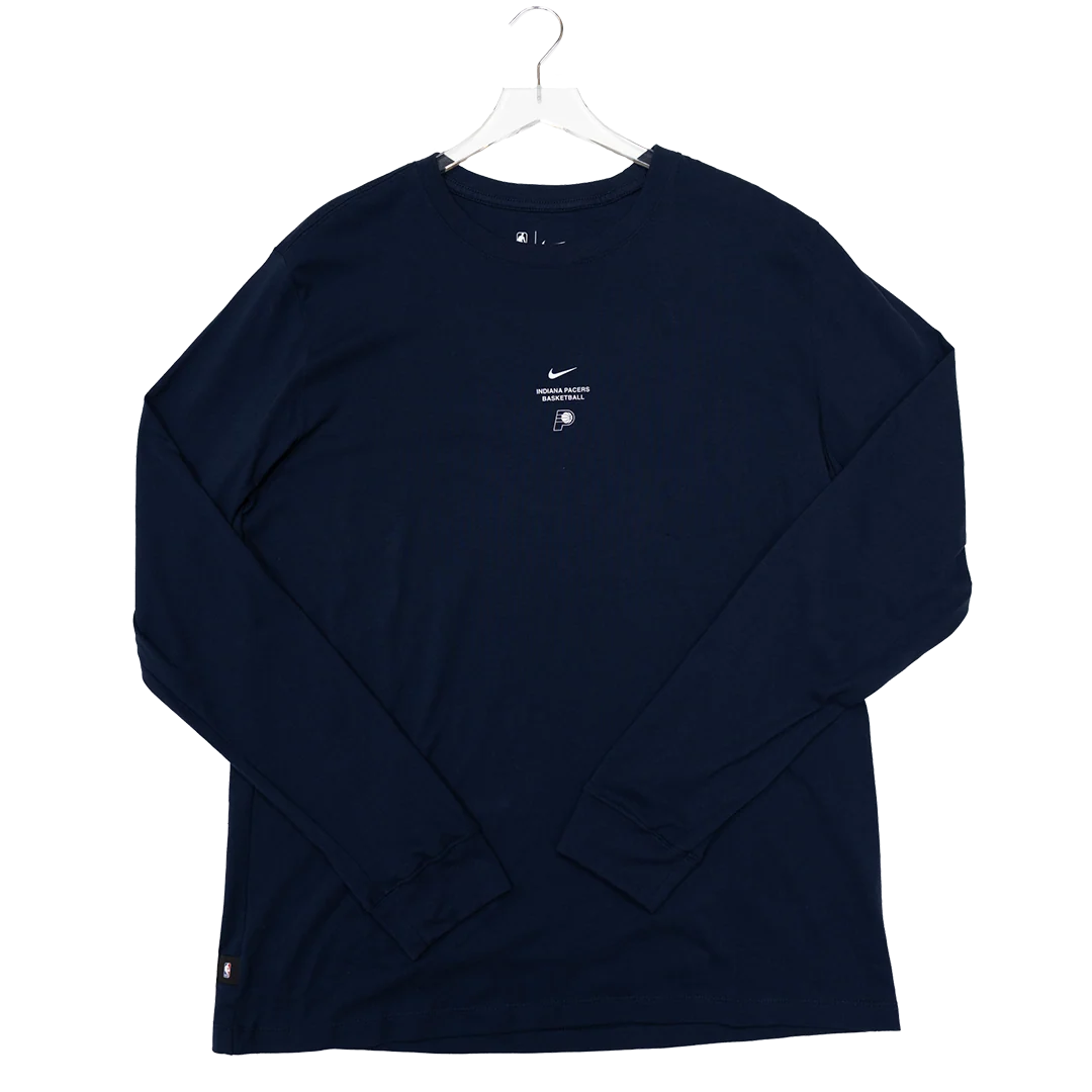 Adult Indiana Pacers 26-27' Practice Long-Sleeve Shirt in Navy by Nike 5 Adult Indiana Pacers 26-27' Practice Long-Sleeve Shirt in Navy by Nike