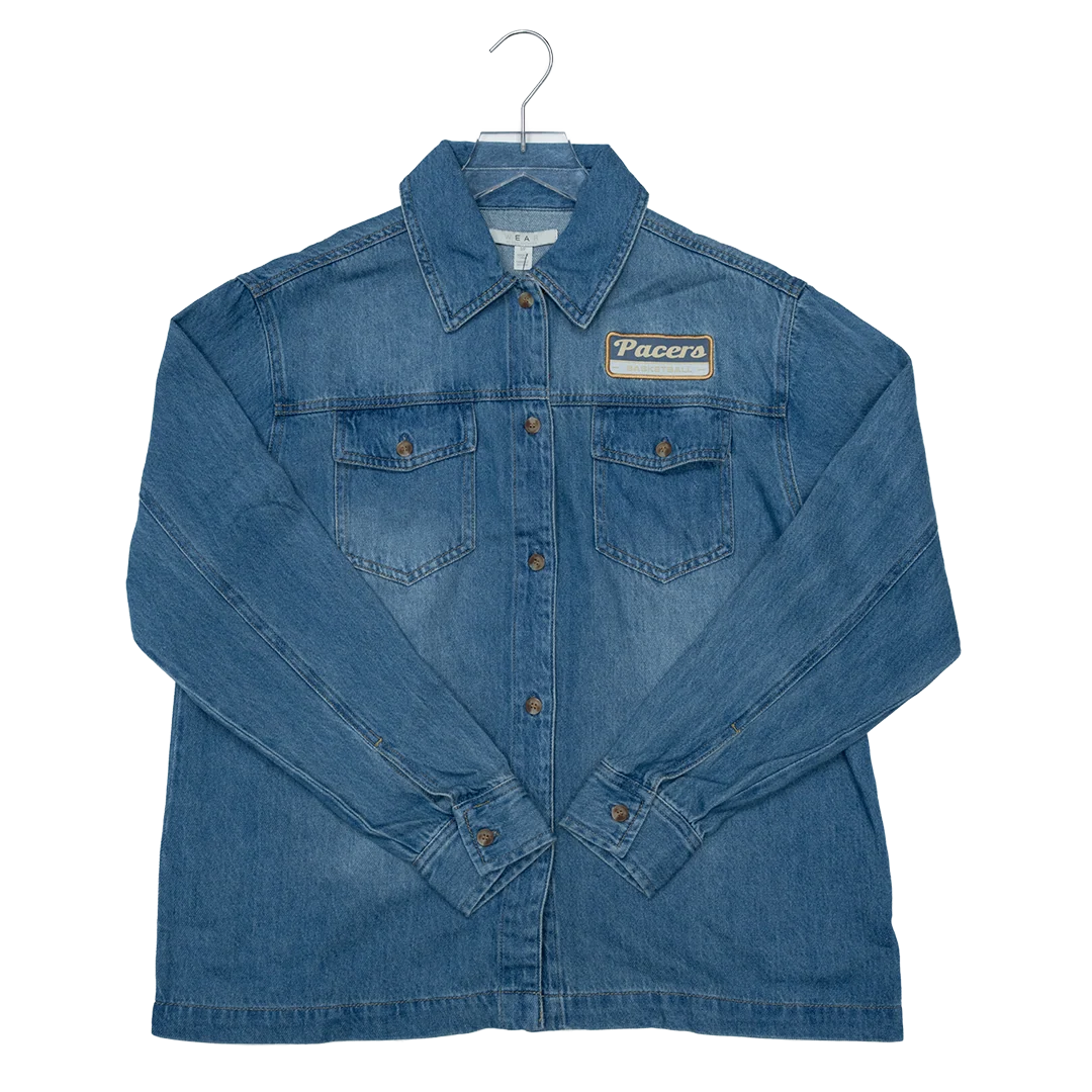 Women's Indiana Pacers Denim Jacket in Denim by Wear by E. Andrews 2 Women's Indiana Pacers Denim Jacket in Denim by Wear by E. Andrews