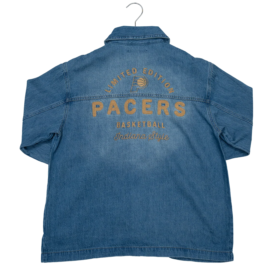 Women's Indiana Pacers Denim Jacket in Denim by Wear by E. Andrews