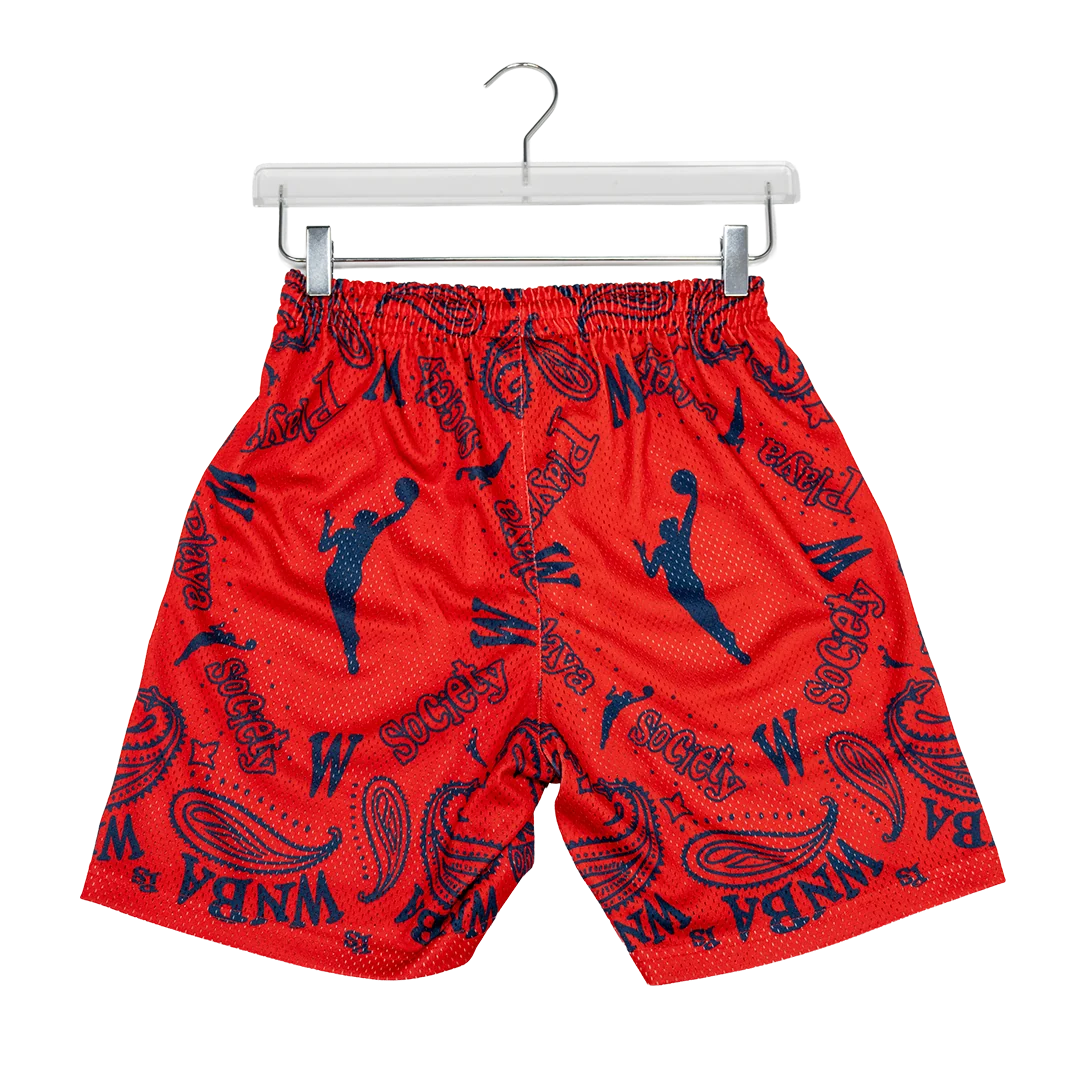 Adult Indiana Fever Paisley Shorts in Red by Playa Society 2 Adult Indiana Fever Paisley Shorts in Red by Playa Society