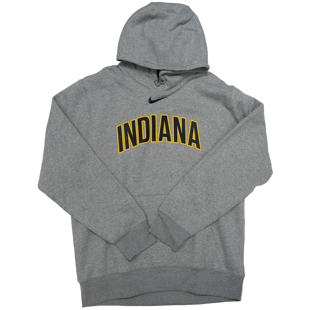 Adult Indiana Pacers Wordmark Club Hooded Sweatshirt in Grey by Nike 1 Adult Indiana Pacers Wordmark Club Hooded Sweatshirt in Grey by Nike
