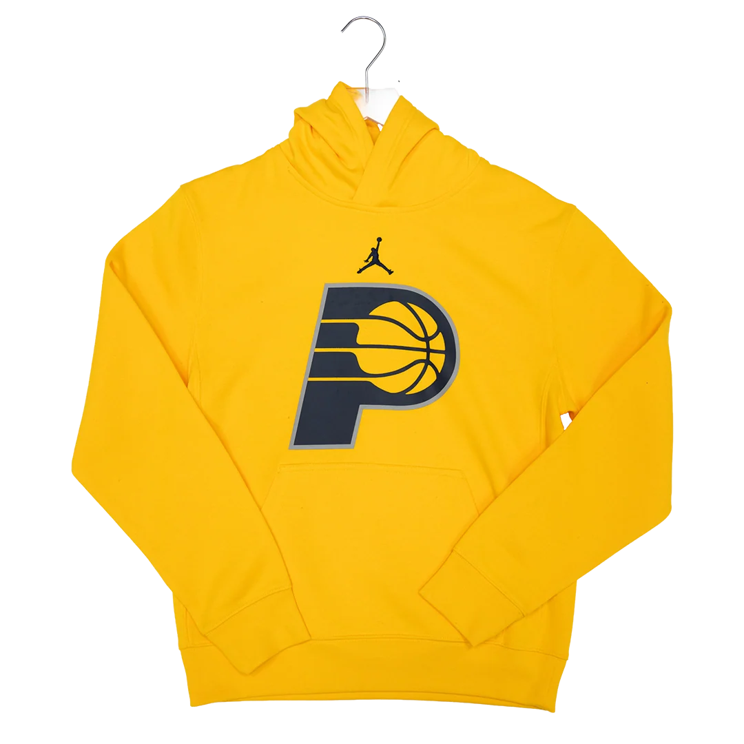 Youth Indiana Pacers 26-27' Statement Club Hooded Sweatshirt in Gold by Jordan