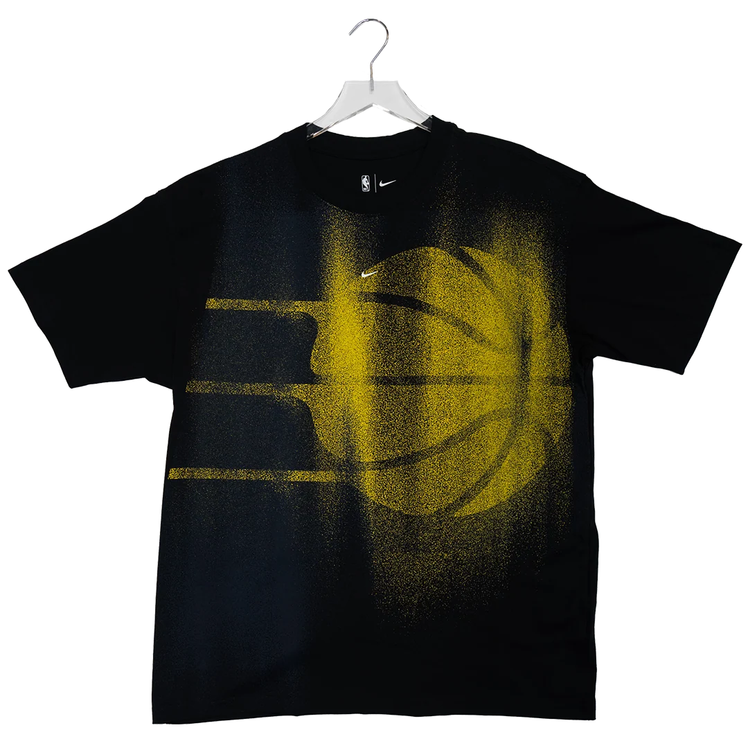Adult Indiana Pacers 26-27 Icon Standard Issue T-shirt in Black by Nike