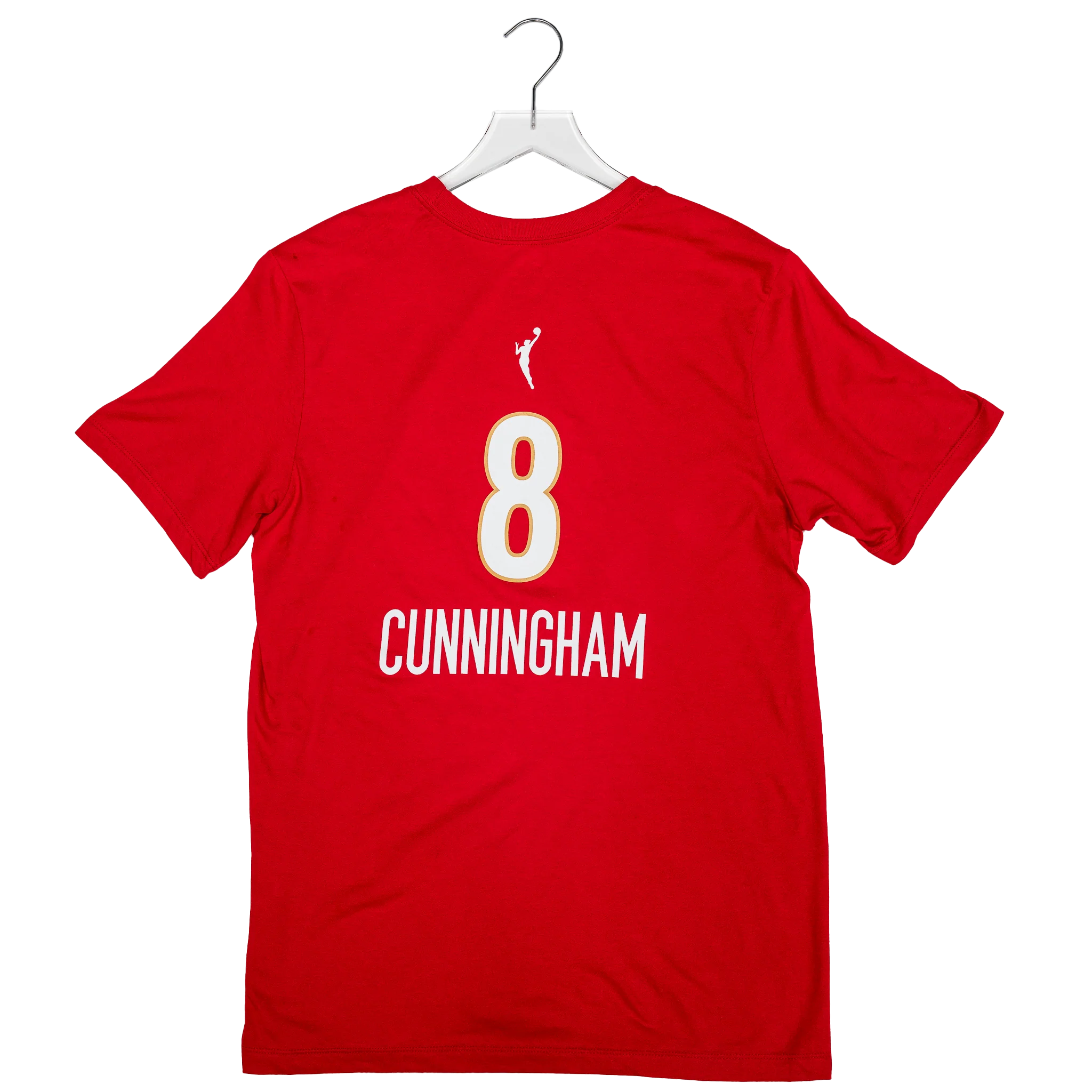 Adult Indiana Fever #8 Sophie Cunningham 2026 Rebel Name and Number T-Shirt in Red by Nike