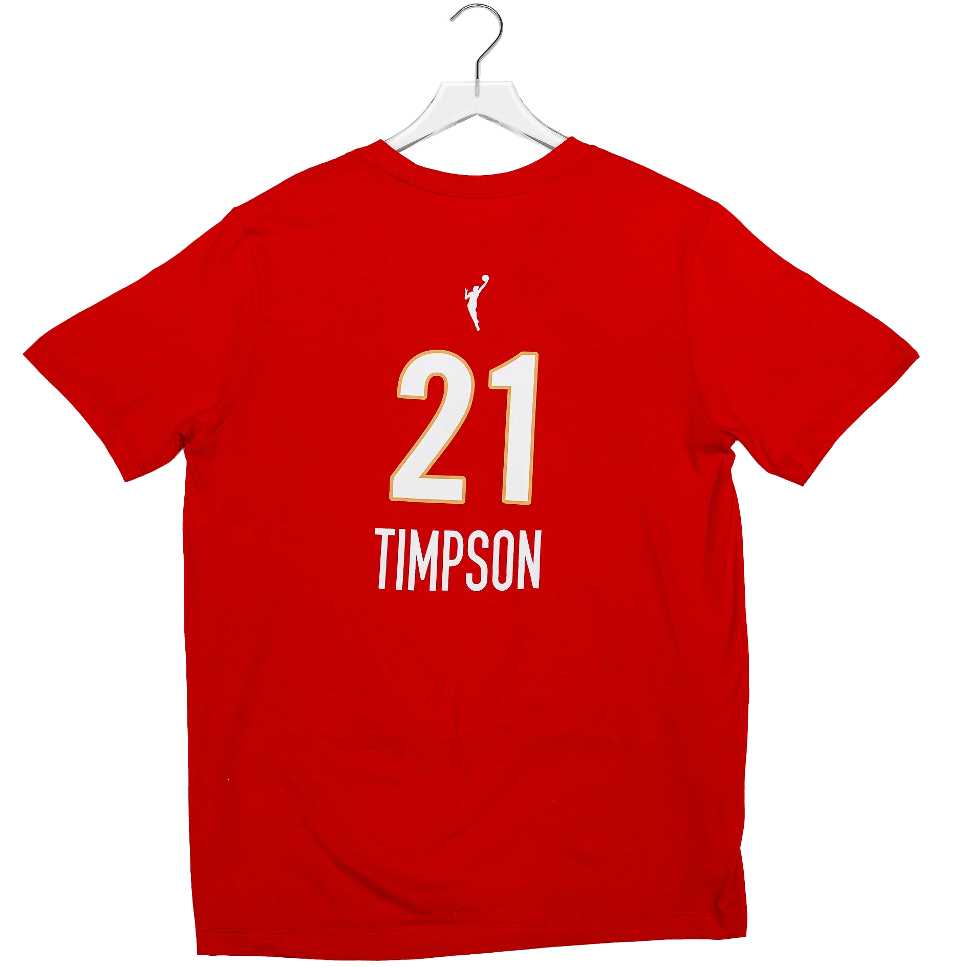 Adult Indiana Fever #21 Makayla Timpson Rebel Name and Number T-Shirt in Red by Nike