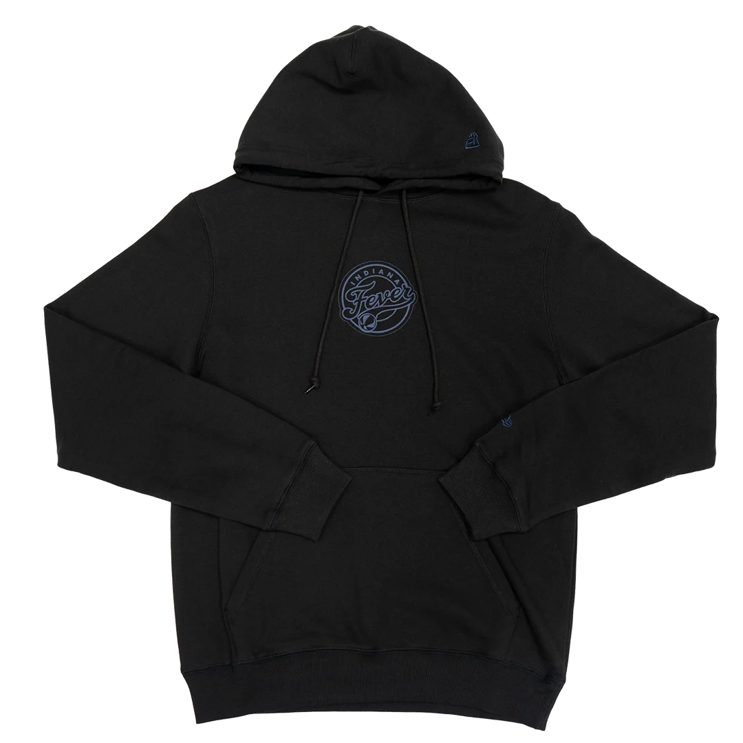 Adult Indiana Fever Fan Hooded Sweatshirt in Black by New Era