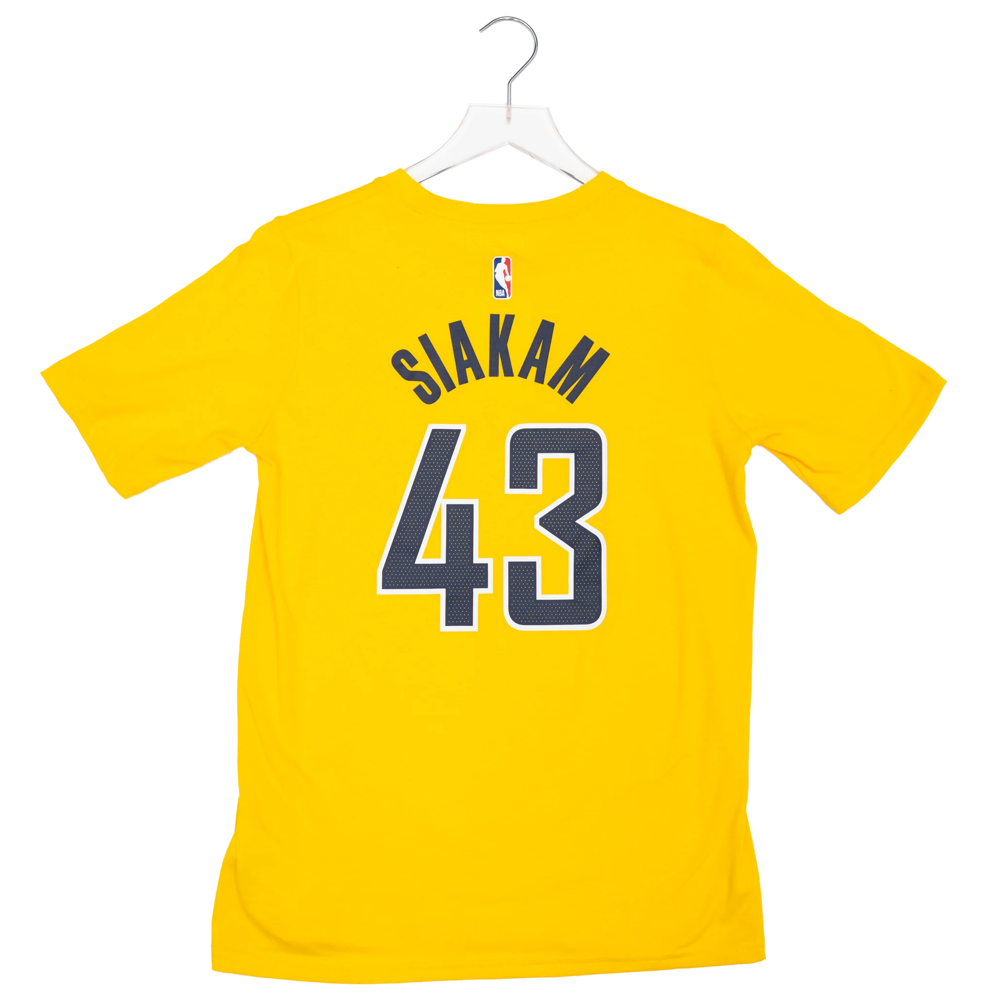 Youth Indiana Pacers #43 Pascal Siakam 26-27' Statement Name and Number T-shirt in Gold by Jordan