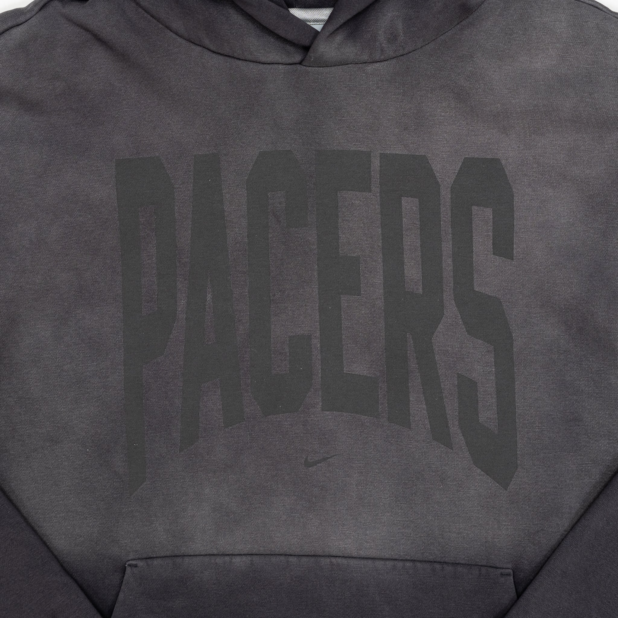 Adult Indiana Pacers 26-27 Team Travel Washed Hooded Sweatshirt in Charcoal by Nike 3 Adult Indiana Pacers 26-27 Team Travel Washed Hooded Sweatshirt in Charcoal by Nike