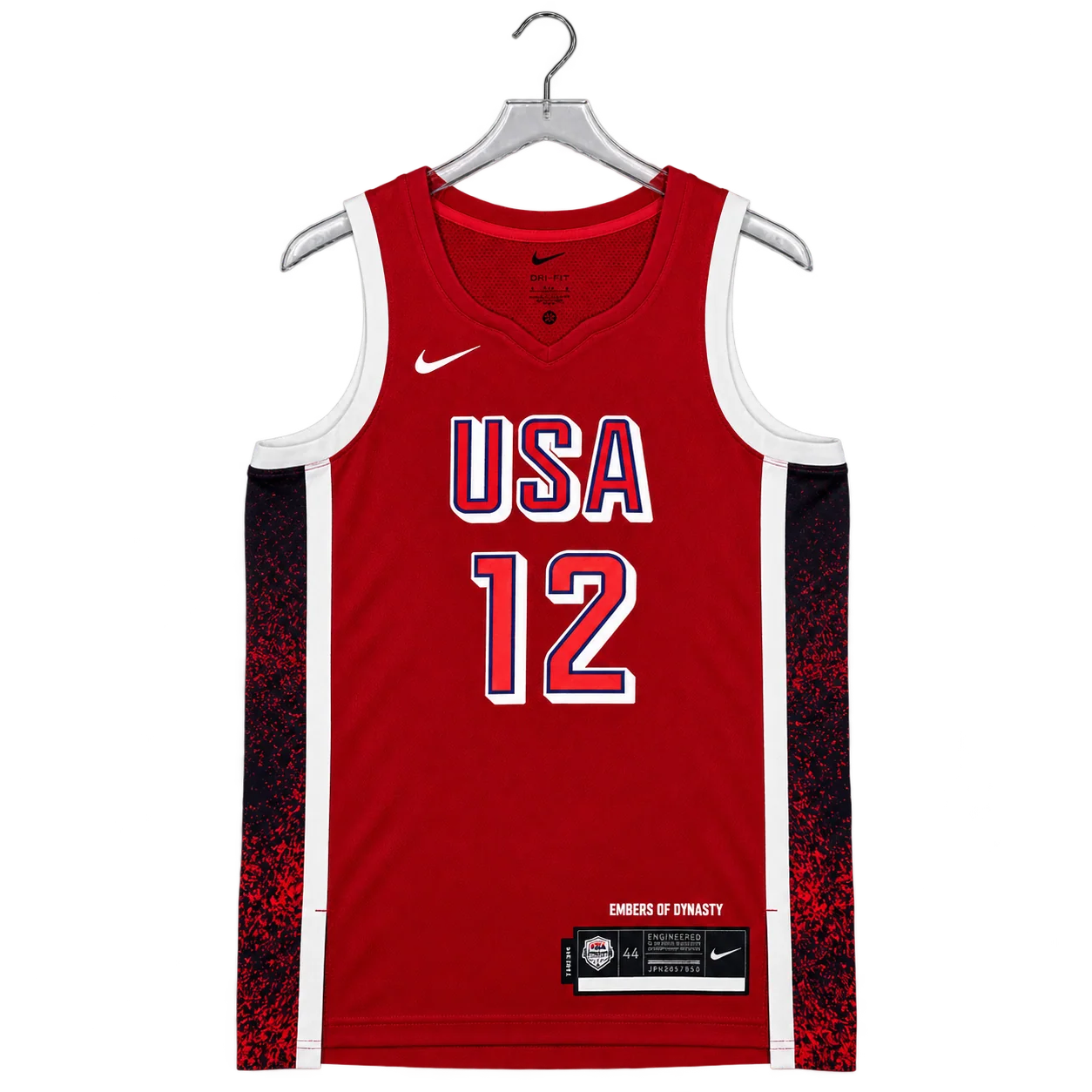 Adult USA Basketball #12 Caitlin Clark Swingman Jersey in Red by Nike