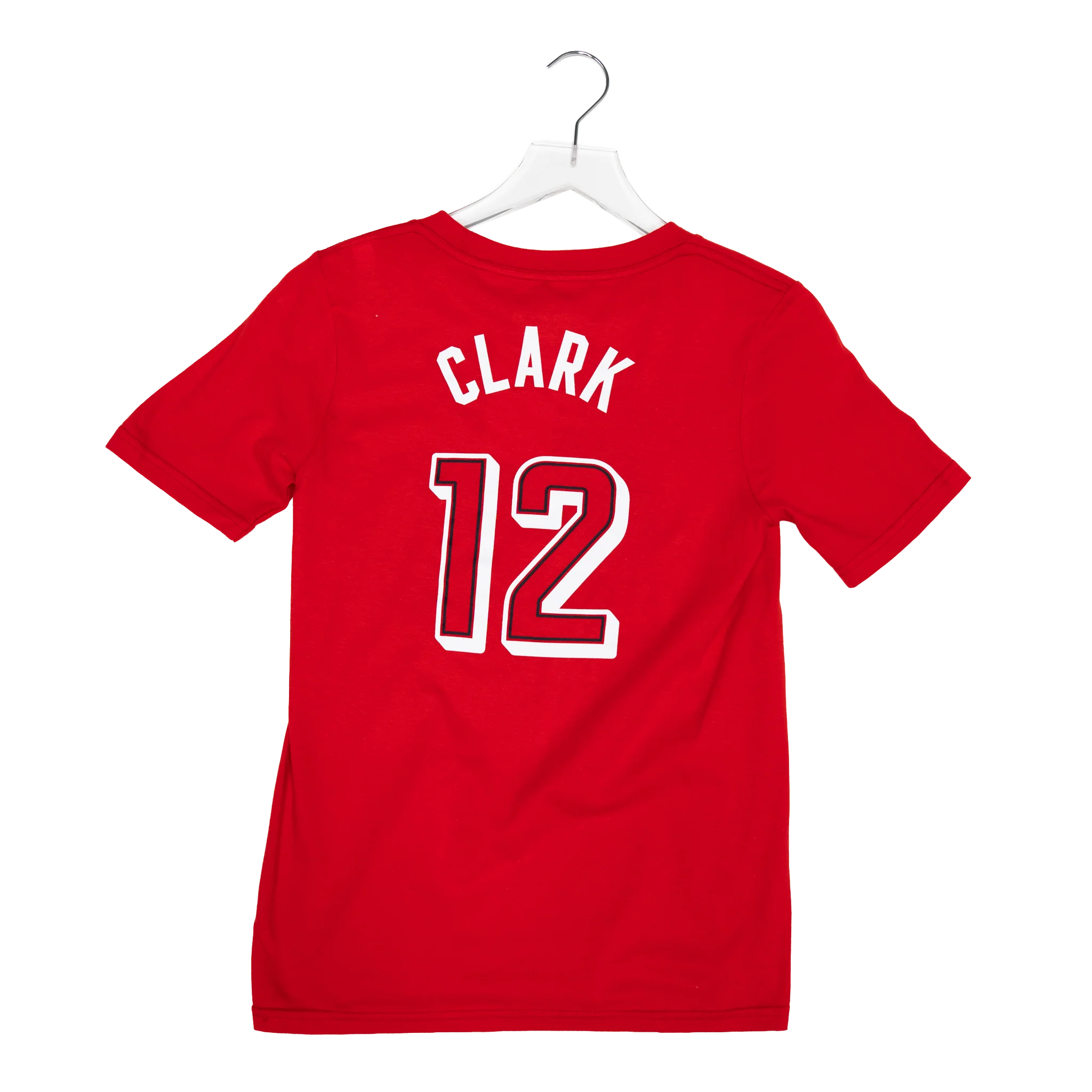 Youth USA Basketball #12 Caitlin Clark Name and Number T-shirt in Red by Nike