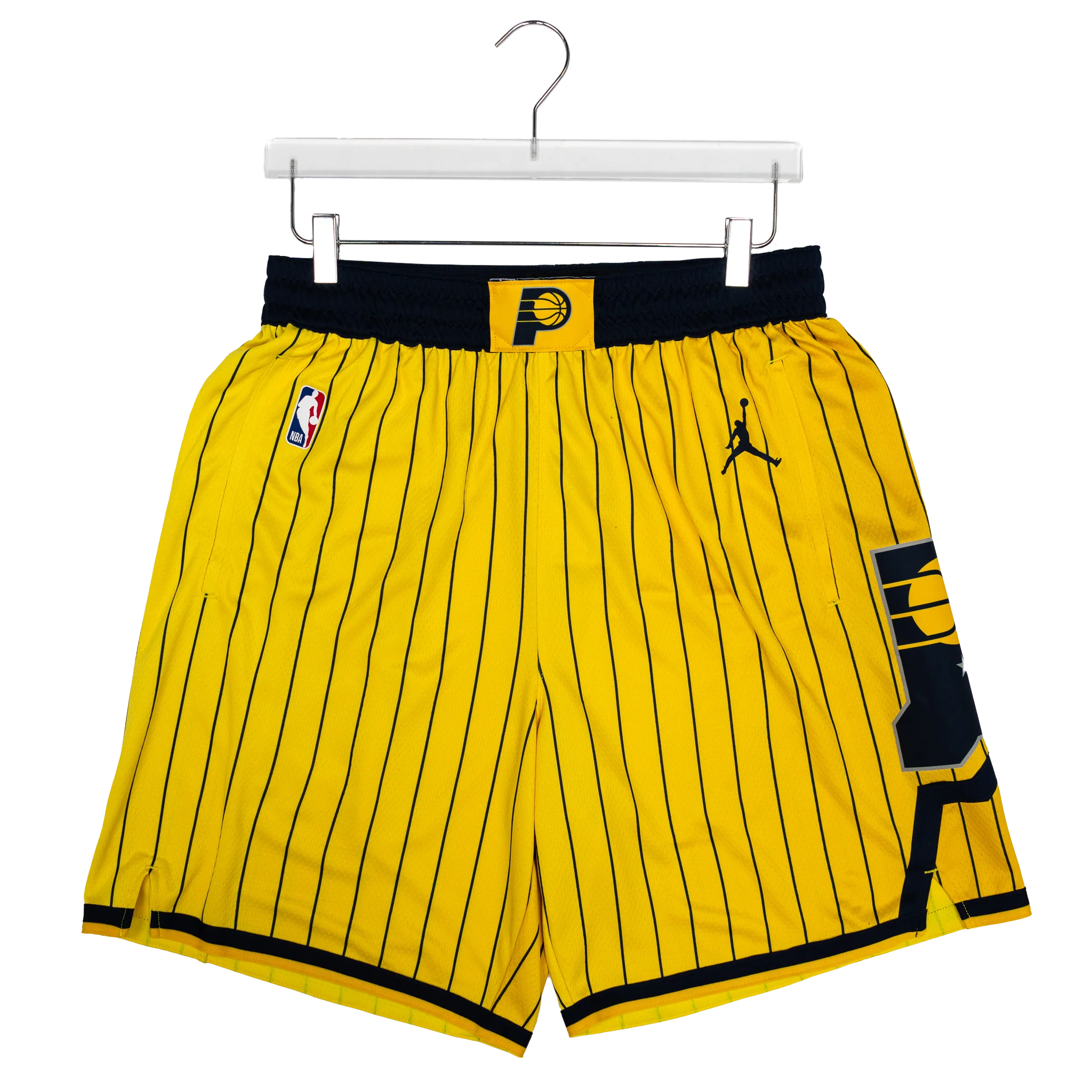 Adult Indiana Pacers 26-27' Statement Swingman Shorts in Gold by Jordan 5 Adult Indiana Pacers 26-27' Statement Swingman Shorts in Gold by Jordan
