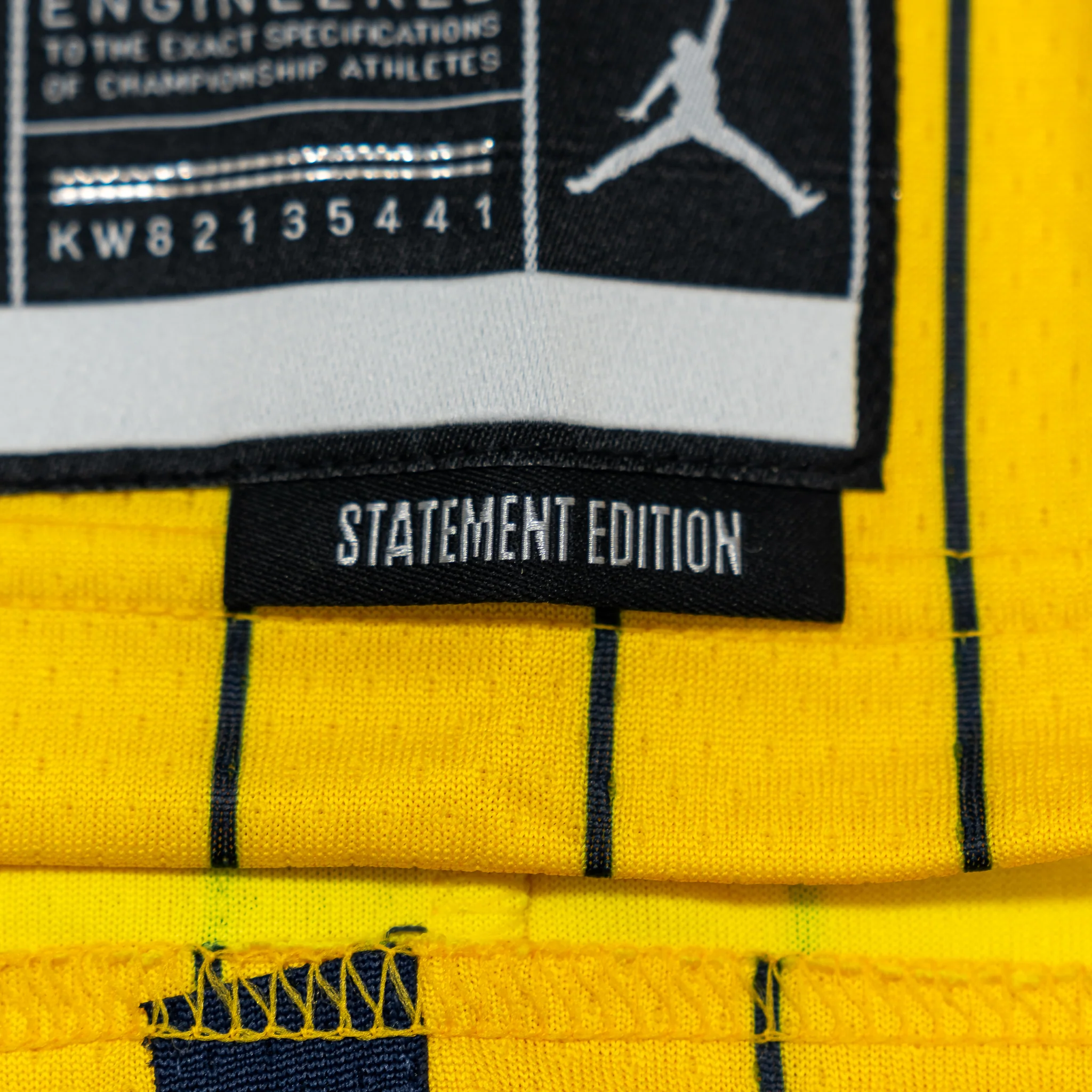 Adult Indiana Pacers #1 Obi Toppin 26-27' Statement Swingman Jersey in Gold by Jordan 4 Adult Indiana Pacers #1 Obi Toppin 26-27' Statement Swingman Jersey in Gold by Jordan