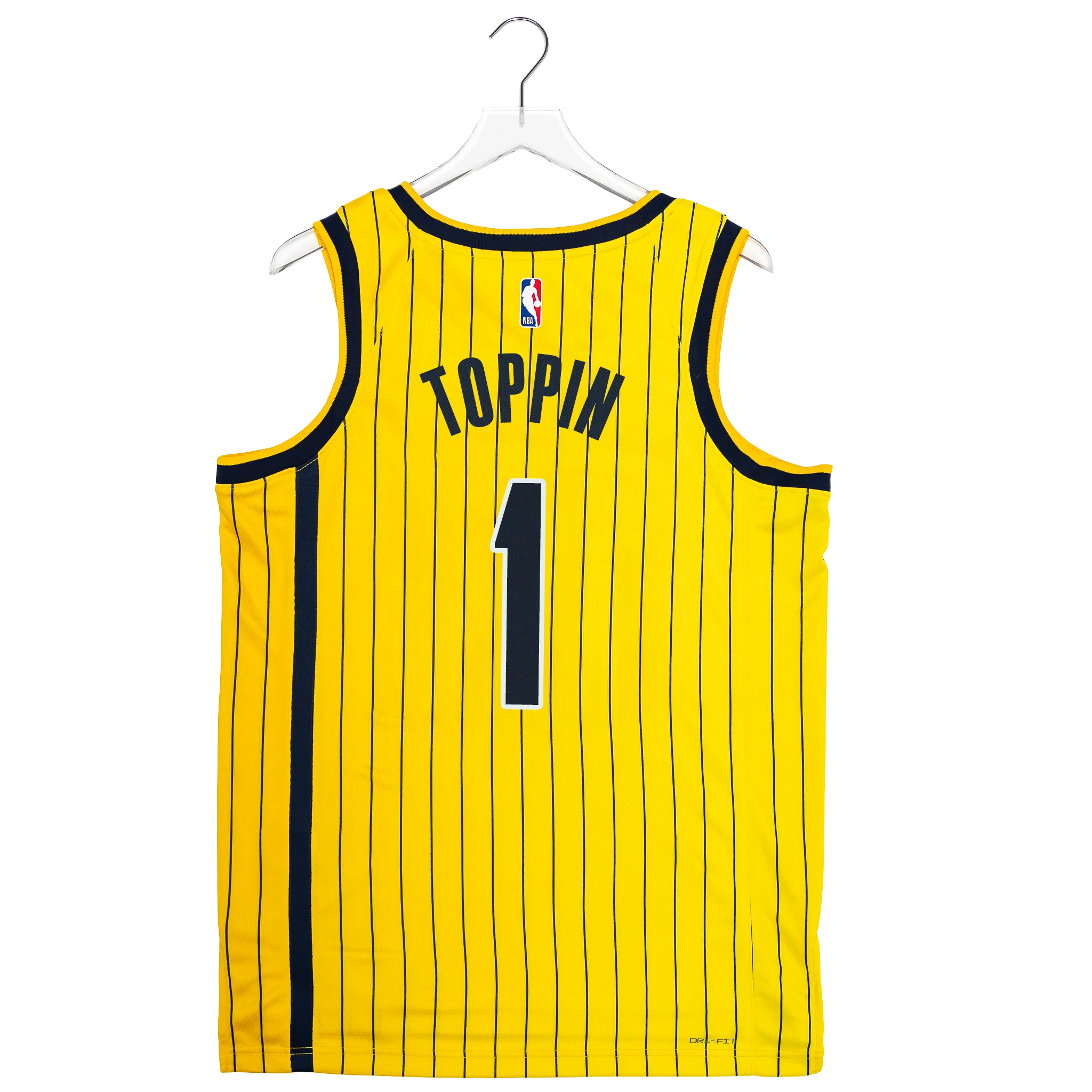 Adult Indiana Pacers #1 Obi Toppin 26-27' Statement Swingman Jersey in Gold by Jordan 1 Adult Indiana Pacers #1 Obi Toppin 26-27' Statement Swingman Jersey in Gold by Jordan