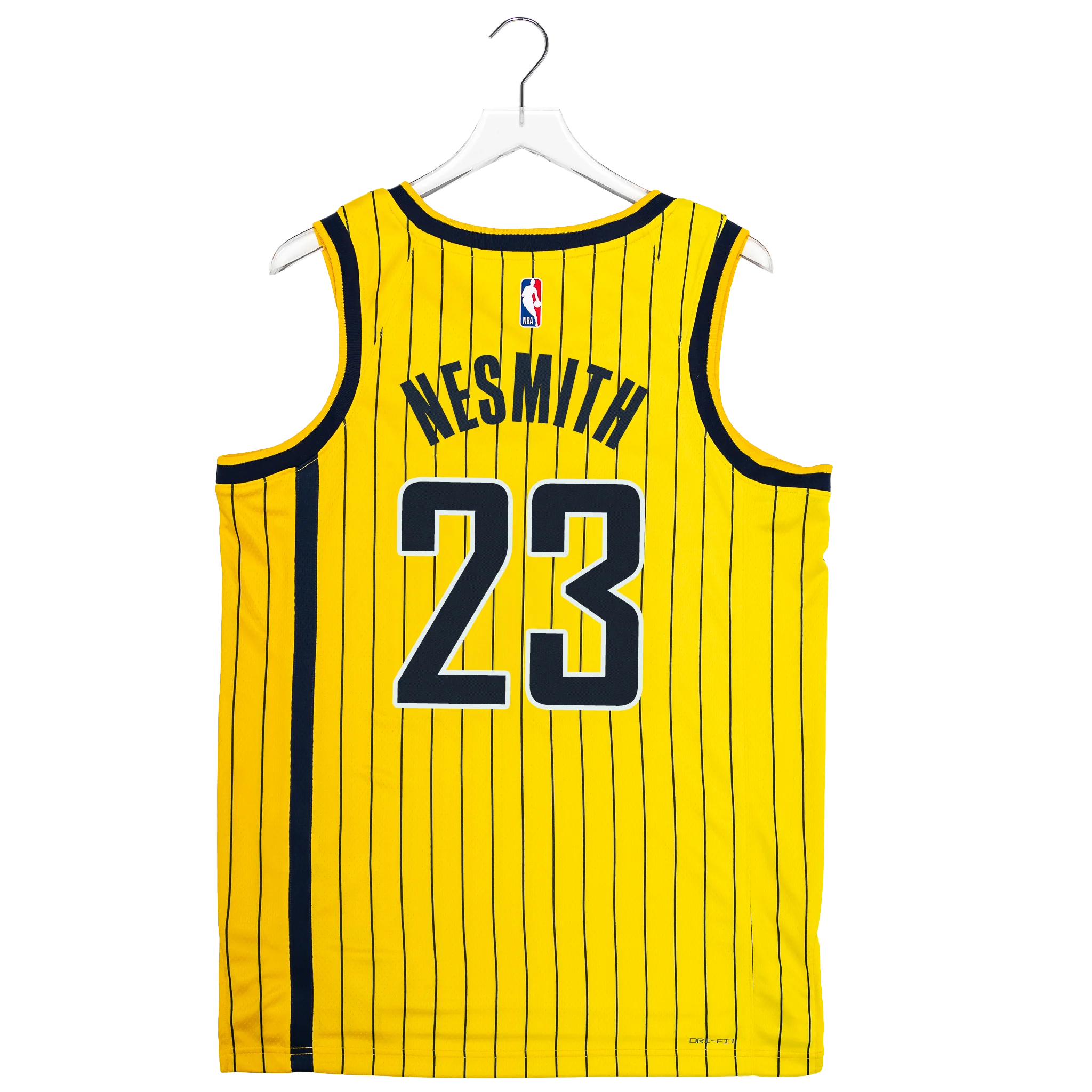 Adult Indiana Pacers #23 Aaron Nesmith 26-27' Statement Swingman Jersey in Gold by Jordan