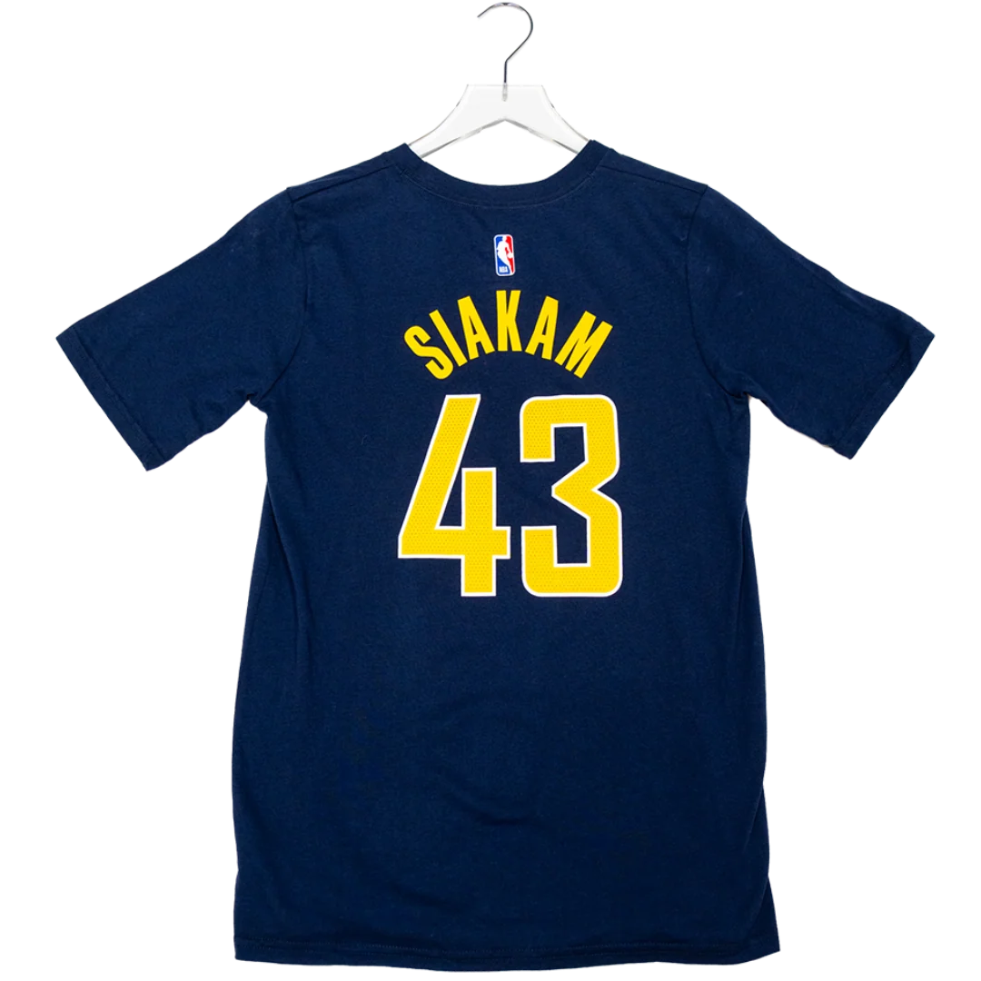 Youth Indiana Pacers #43 Pascal Siakam Icon Name and Number T-shirt in Navy by Nike