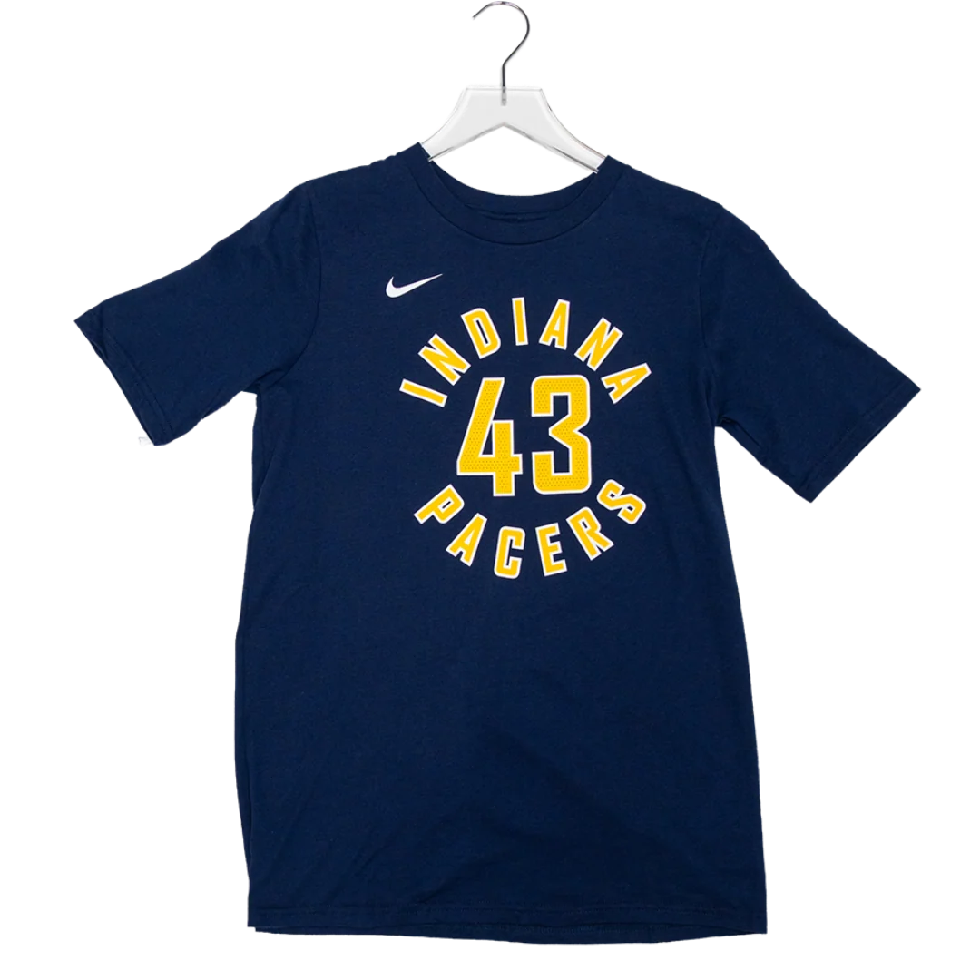 Youth Indiana Pacers #43 Pascal Siakam Icon Name and Number T-shirt in Navy by Nike