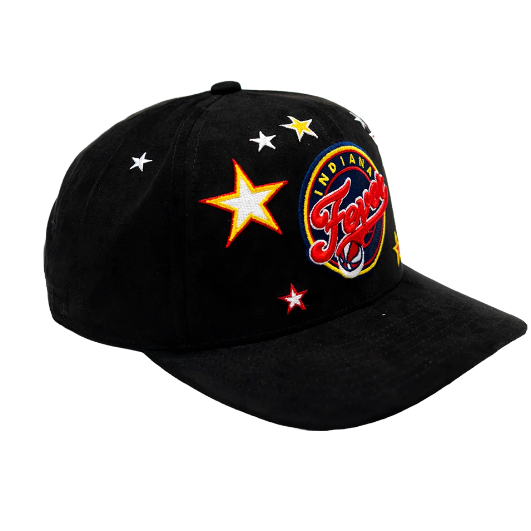 Adult Indiana Fever Star Splash Pro Snapback Hat in Black by Mitchell & Ness