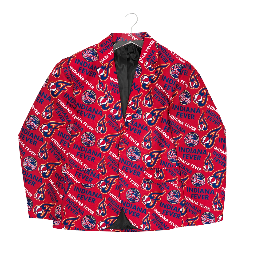 Adult Indiana Fever All Over Print Suit Jacket in Red by FOCO 2 Adult Indiana Fever All Over Print Suit Jacket in Red by FOCO