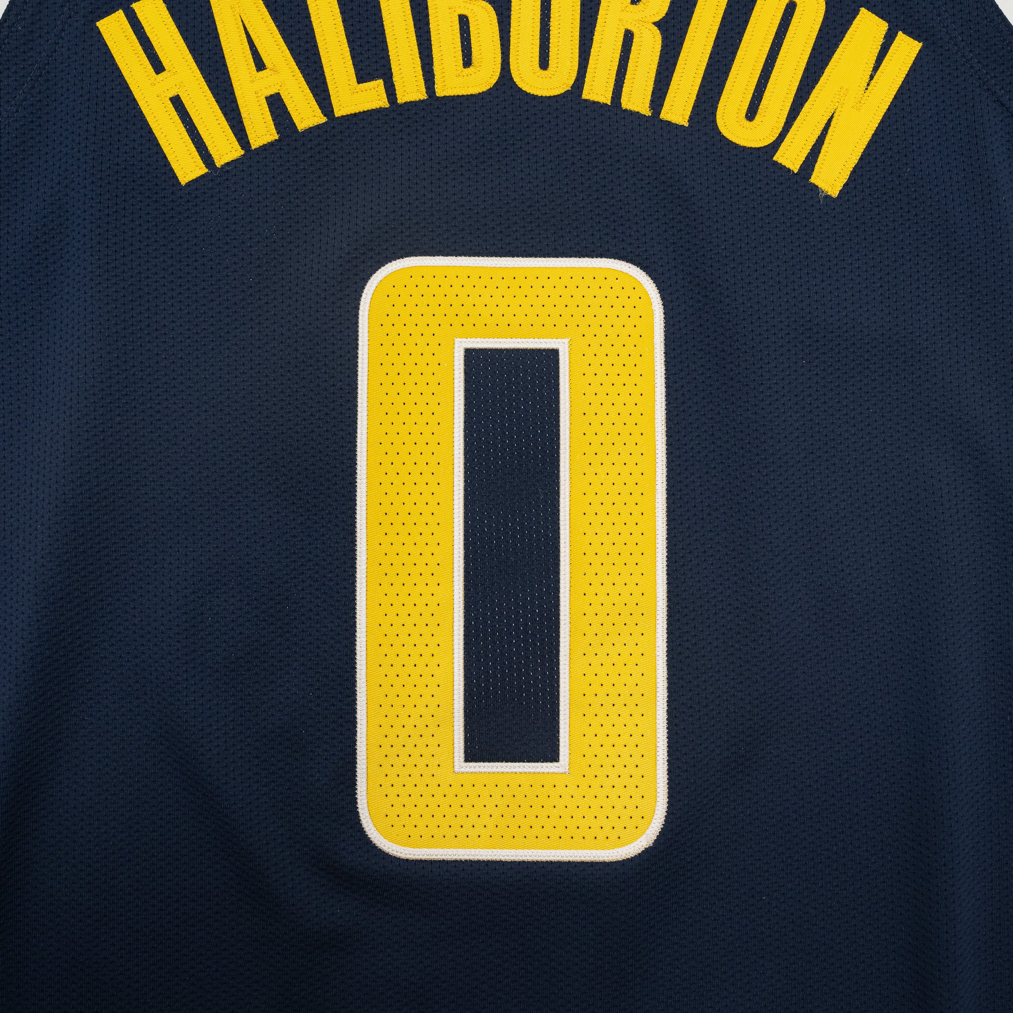 Adult Indiana Pacers #0 Tyrese Haliburton Authentic Icon Jersey in Navy by Nike 5 Adult Indiana Pacers #0 Tyrese Haliburton Authentic Icon Jersey in Navy by Nike