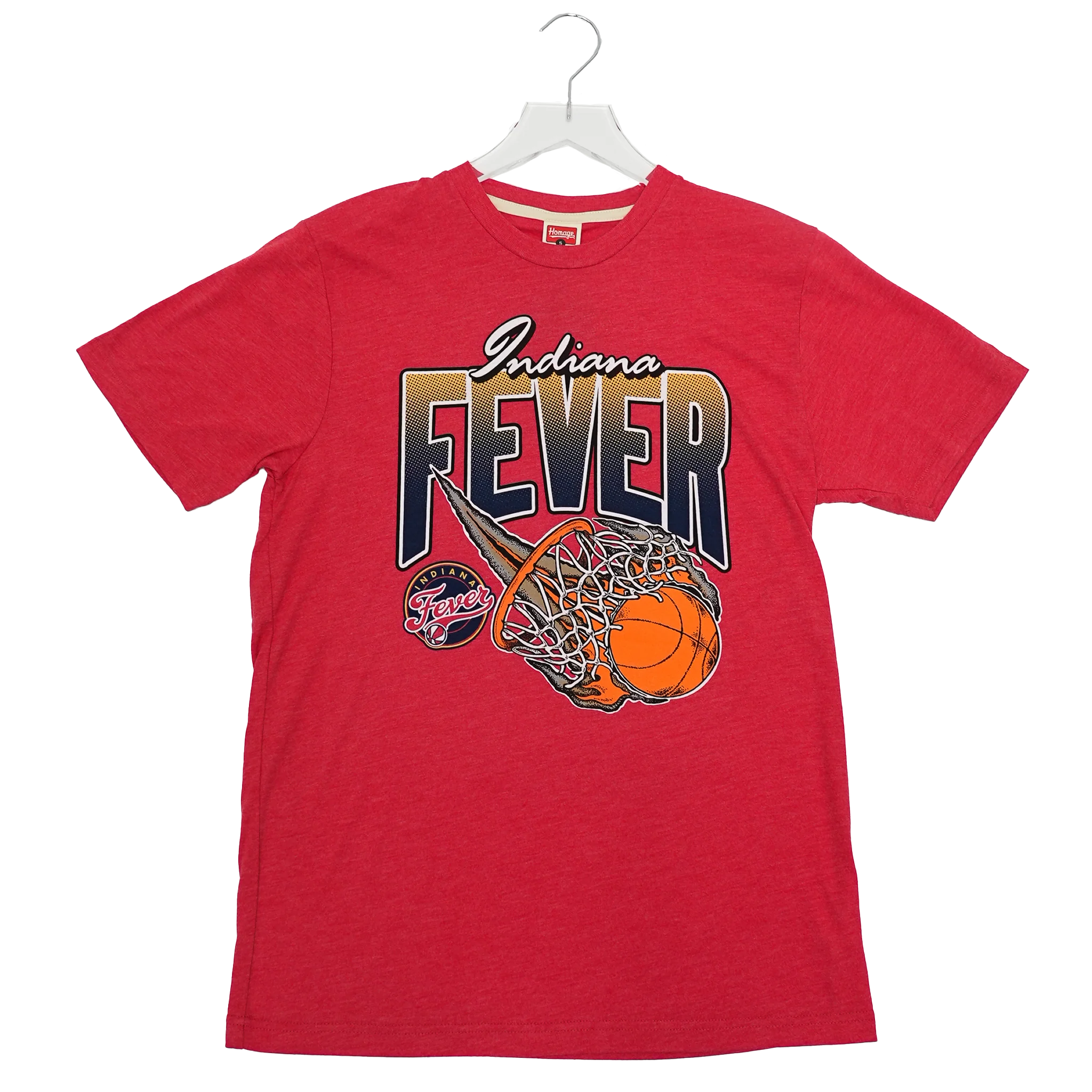 Adult Indiana Fever On Fire T-shirt in Red by Homage